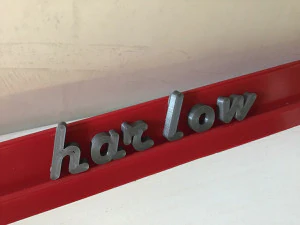 harlow font uppercase and lowercase 3d letters stl file 3D Print Model
