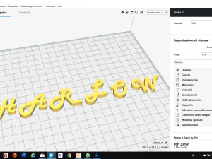 harlow font uppercase and lowercase 3d letters stl file 3D Print Model