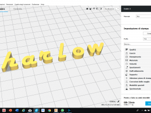 harlow font uppercase and lowercase 3d letters stl file 3D 打印模型