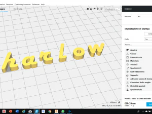harlow font uppercase and lowercase 3d letters stl file 3D Print Model