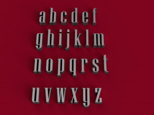 niagara font uppercase and lowercase 3d letters stl file 3D Print Model