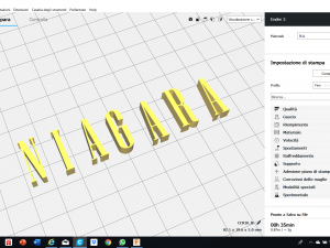 niagara font uppercase and lowercase 3d letters stl file 3D Print Model