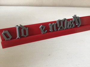 old english font uppercase and lowercase 3d letters stl file Modèles 3D en vedette