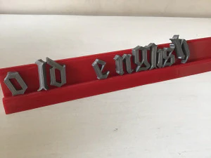 old english font uppercase and lowercase 3d letters stl file 3D Print Model