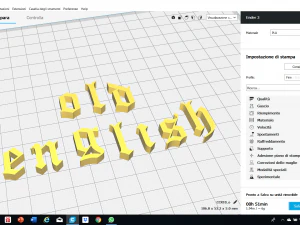 old english font uppercase and lowercase 3d letters stl file 3D Print Model
