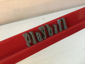 playbill font uppercase and lowercase 3d letters stl file Modello di stampa 3D