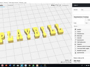 playbill font uppercase and lowercase 3d letters stl file Modello di stampa 3D