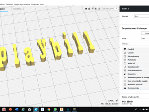 playbill font uppercase and lowercase 3d letters stl file Modello di stampa 3D