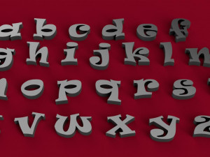 ravie font uppercase and lowercase 3d letters stl file 3D 프린트 모델