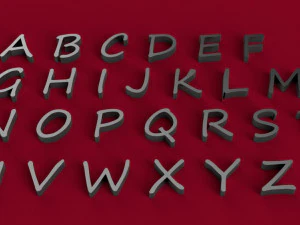 Segoe-Druckschriftart, Groß- und Kleinbuchstaben, 3D-Buchstaben, STL-Datei 3D Druckmodell