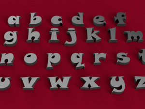 snap font uppercase and lowercase 3d letters stl file 3D प्रिंट मॉडल