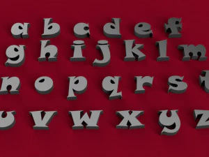 snap font uppercase and lowercase 3d letters stl file 3D Print Model