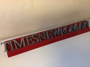 times new roman font uppercase and lowercase 3d letters stl file Model Cetak 3D