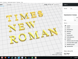 times new roman font uppercase and lowercase 3d letters stl file Model Cetak 3D