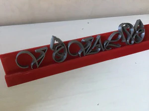 vivaldi font uppercase and lowercase 3d letters stl file 3D Print Model
