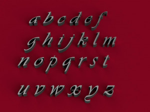 vivaldi font uppercase and lowercase 3d letters stl file Modelo de impresión 3D