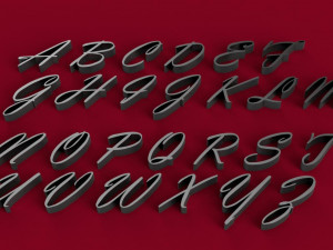 vladimir font uppercase and lowercase 3d letters stl file 3D Print Model