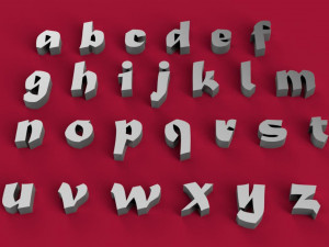 matura font uppercase and lowercase 3d letters stl file 3D Print Model