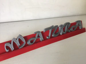 matura font uppercase and lowercase 3d letters stl file 3D Print Model
