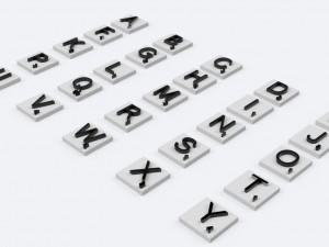 scrabble 3d letters for english version board game stl file Modèles 3D en vedette