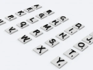 Scrabble 3d буквы для английской версии настольной игры. Stl файл 3D Принт Модель