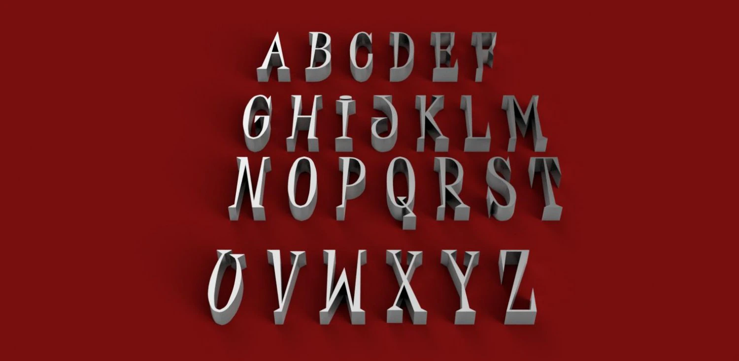 juice font uppercase and lowercase 3d letters stl file 3D Print Model .c4d .max .obj .3ds .fbx .stl .blend 