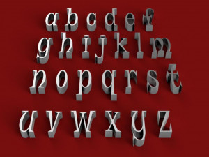 juice font uppercase and lowercase 3d letters stl file 3D Print Model