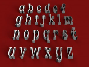 juice font uppercase and lowercase 3d letters stl file 3D Print Model