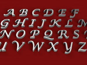 police de calligraphie lucida majuscules et minuscules lettres 3d fichier stl Modèles 3D en vedette
