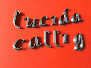 lucida calligraphy font uppercase and lowercase 3d letters stl file 3D Print Model