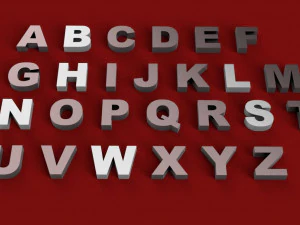 fonte arialblack letras mai&uacute;sculas e min&uacute;sculas arquivo stl de letras 3d Modelo de Impressão 3D