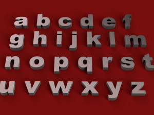 arialblack font uppercase and lowercase 3d letters stl file 3D 打印模型