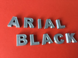 arialblack font uppercase and lowercase 3d letters stl file 3D 打印模型