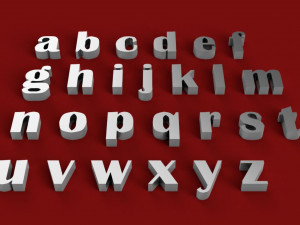 britannic bold font uppercase and lowercase 3d letters stl file 3D-printmodel