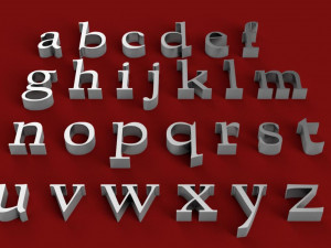 californian font uppercase and lowercase 3d letters stl file Modèles 3D en vedette