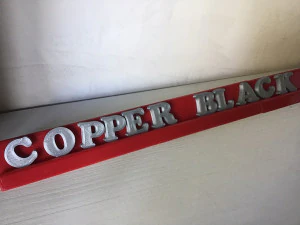 copper black font uppercase and lowercase 3d letters stl file 3D Print Model