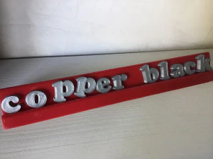 copper black font uppercase and lowercase 3d letters stl file 3D Print Model