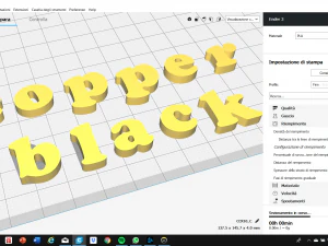 copper black font uppercase and lowercase 3d letters stl file 3D Print Model