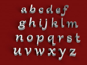 gabriola font uppercase and lowercase 3d letters stl file 3D Print Model