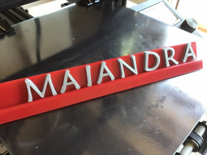 maiandra font uppercase and lowercase 3d letters stl file 3D Print Model