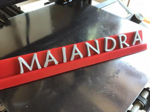 maiandra font uppercase and lowercase 3d letters stl file 3D Print Model