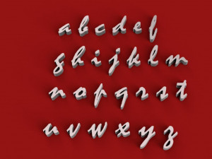 mistral font uppercase and lowercase 3d letters stl file 3D Print Model
