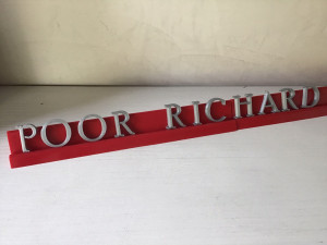 poor richard font uppercase and lowercase 3d letters stl file 3D Print Model
