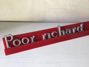poor richard font uppercase and lowercase 3d letters stl file 3D Print Model