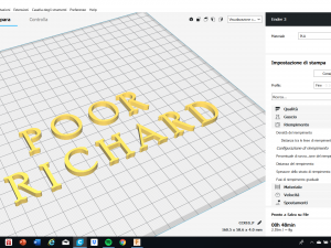 poor richard font uppercase and lowercase 3d letters stl file 3D Print Model