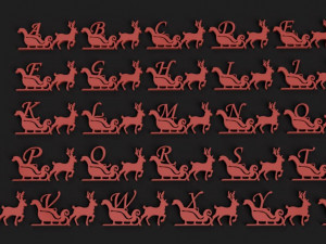 christmas reindeer 3d letters stl file 3D 프린트 모델