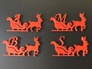 christmas reindeer 3d letters stl file 3D प्रिंट मॉडल