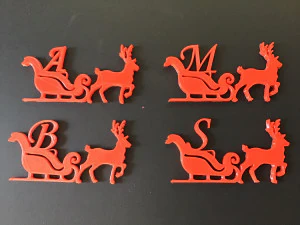 christmas reindeer 3d letters stl file 3D Print Model