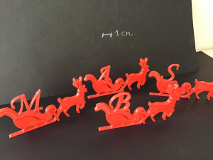 christmas reindeer 3d letters stl file 3D प्रिंट मॉडल