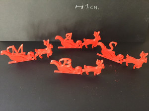 christmas reindeer 3d letters stl file 3D प्रिंट मॉडल